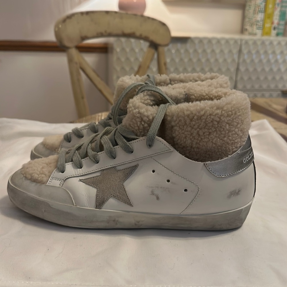Golden Goose Superstar shearling moon boot, size 38 or US 8